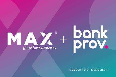 MaxMyInterest logo and BankProv logo announcing partnership