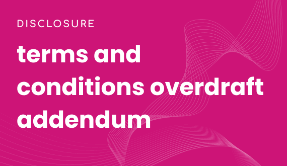 terms and conditions overdraft addendum