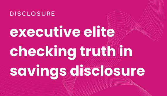 executive elite checking truth in savings disclosure